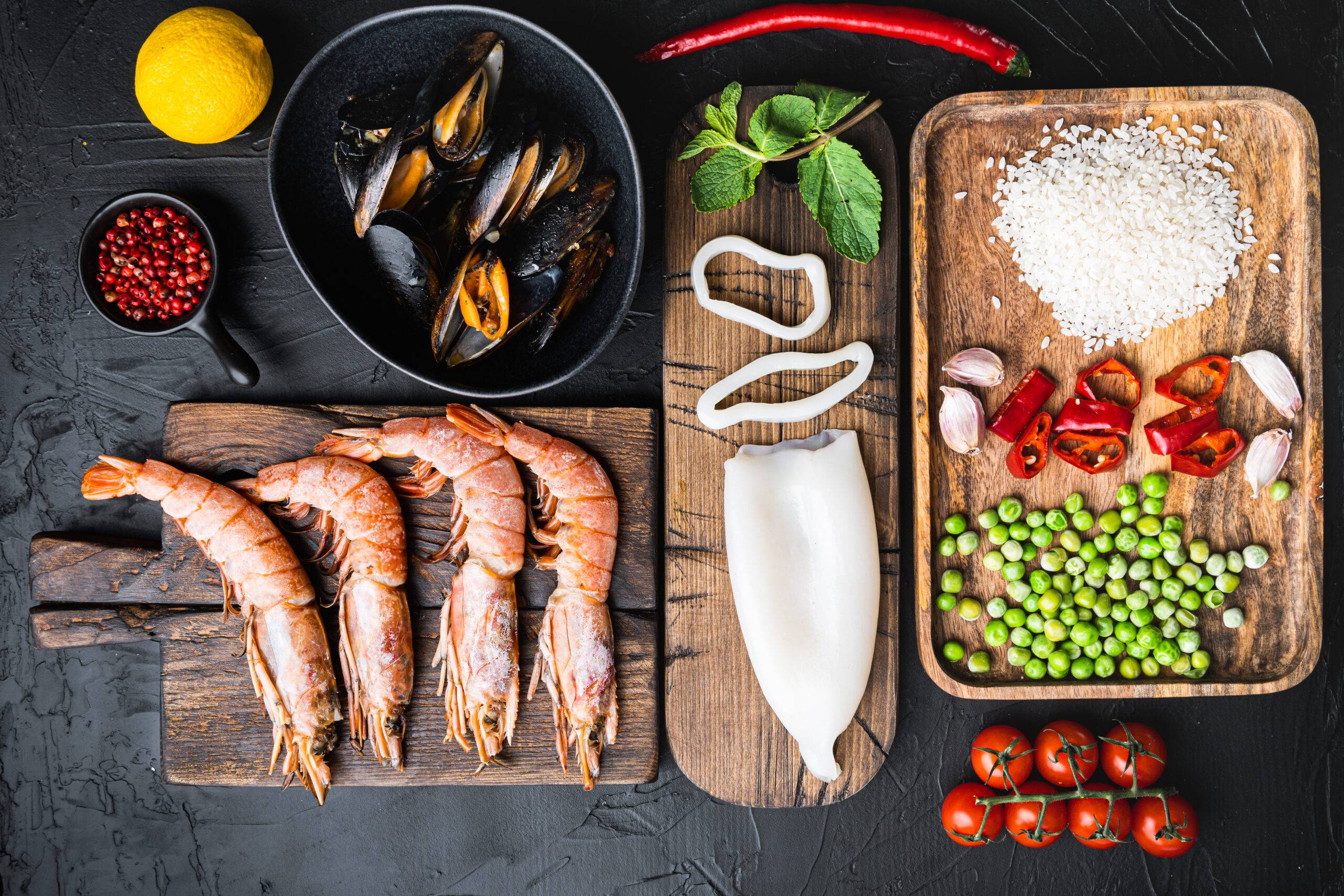 Traditional Paella Ingredients