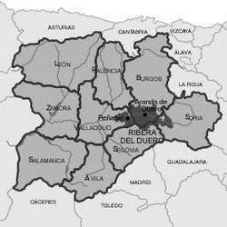 Ribera del Duero Wine Map