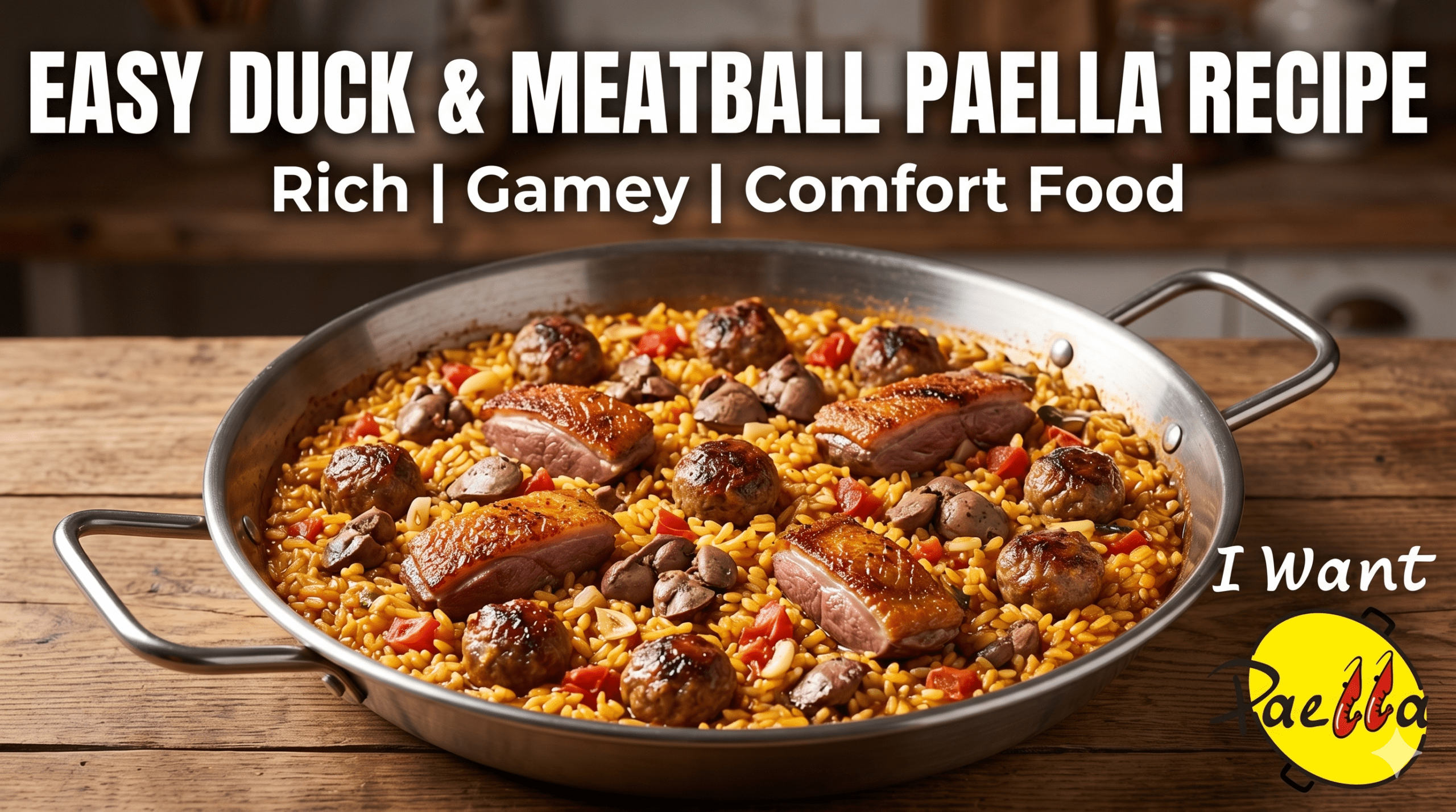 duck and meatball paella